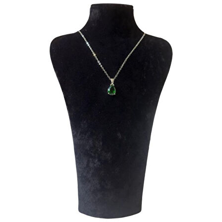 Uretti - Melik 9215 Yeşil Damla Taşlı Şık Kolye