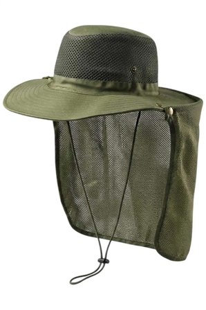 Tezzgelsin Kadın Ense Korumalı Fileli Safari Şapkası UV Güneş Korumalı İpli Outdoor Kamp ve Balıkçı Şapkası