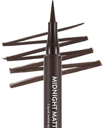 Flormar Mat Likit Kalem Eyeliner (KAHVE) - Midnight Matte Eyeliner - 002 Brown - 8690604641659