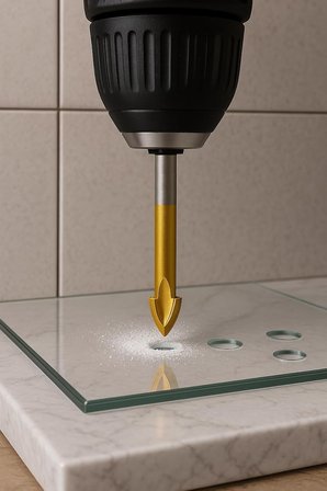 Matkap Ucu, Cam Seramik Delme Ucu, Elmas Kaplama, Mermer Fayans Cam Delici Uçlar, Hassas Delme Performansı, Dayanıklı ve Çok Amaçlı Kullanım, Sert Yüzeyler İçin, Çoklu Ölçü (6 MM)