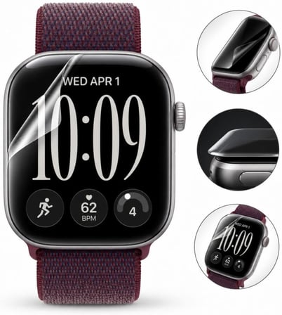 Apple Watch Series 12 46mm İle Uyumlu Ekran Koruyucu A3587 TPU Şeffaf Çizilmeye Dayanıklı Esnek Yapı 2 Adet