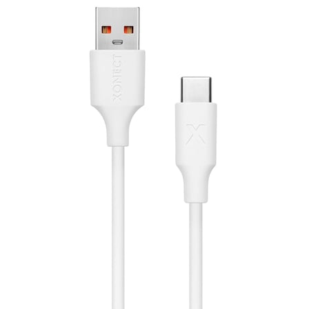 USB to Type-C ile Uyumlu iPhone ve Samsung ile Uyumlu Hızlı Şarj ve Data Kablosu 200 cm (Beyaz)