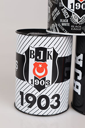 "DEKOMUS CEP DEFTERİ HEDİYELİ" YENİ SEZON LİSANSLI BEŞİKTAŞ "TEKLİ" METAL KUMBARA 