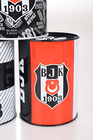 "DEKOMUS CEP DEFTERİ HEDİYELİ" YENİ SEZON LİSANSLI BEŞİKTAŞ "TEKLİ" METAL KUMBARA 