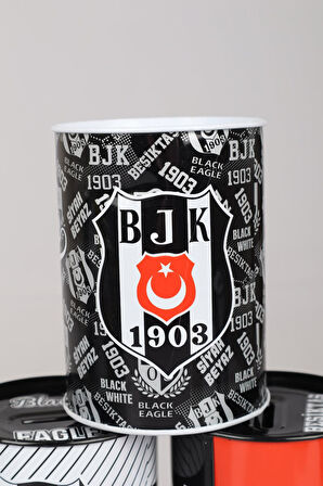 "DEKOMUS CEP DEFTERİ HEDİYELİ" YENİ SEZON LİSANSLI BEŞİKTAŞ "TEKLİ" METAL KUMBARA 