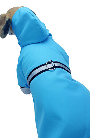 Su Geçirmez Mavi Köpek Yağmurluğu
