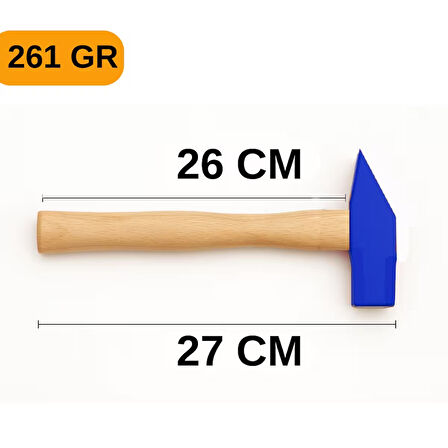 Beylini 200 Profesyonel Ahşap Saplı Çift Taraf Çekiç Çelik Baş Ergonomik Çivi Çakma Ince Işçilik Dayanıklı