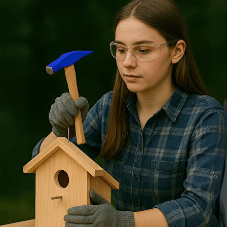 Beylini 200 Profesyonel Ahşap Saplı Çift Taraf Çekiç Çelik Baş Ergonomik Çivi Çakma Ince Işçilik Dayanıklı