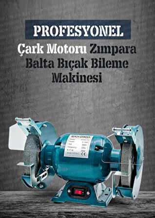 Moonshop American 200 Mm Space Çark Motoru Zımpara Balta Bıçak Bileme Makinesi Taş Motoru