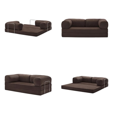 200x100 Modern Fitilli Kadife Kanepe| Yatak Olabilen, Dayanıklı Orta Sert Sünger