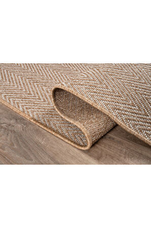 Srz-0503 Jüt Tabanlı Hasır Dokuma Örme Bohem Antialerjik Halı Kilim Balık Sırtı