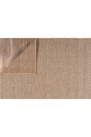 Srz-0503 Jüt Tabanlı Hasır Dokuma Örme Bohem Antialerjik Halı Kilim Balık Sırtı