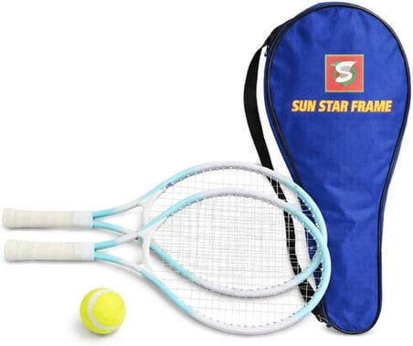 Leyaton Çocuk Tenis Raketi Seti 21 Inç 2 Raket 1 Top Çantalı Set Mavi L1, MB21PSNM
