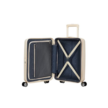 american tourister soundbox krem 55/20 körüklü kabin boy sert valiz