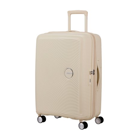 american tourister soundbox krem 67/24 körüklü orta boy sert valiz