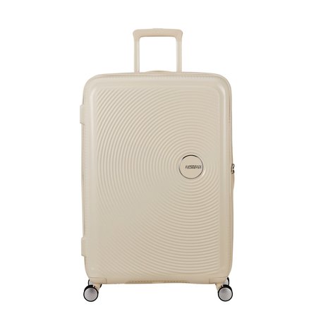 american tourister soundbox krem 77/28 körüklü büyük boy sert valiz