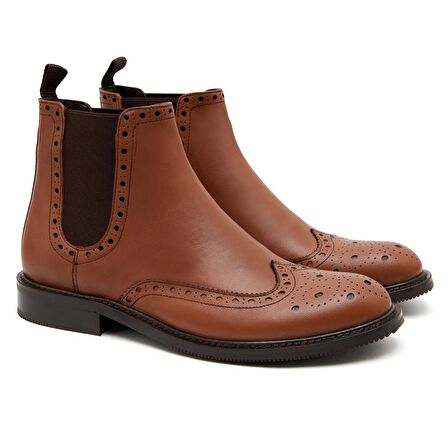 Desa 93778 Yuvarlak Burun Orta Topuk Bağcıksız Su Geçirmez Günlük Siyah Klasik Bot Deri