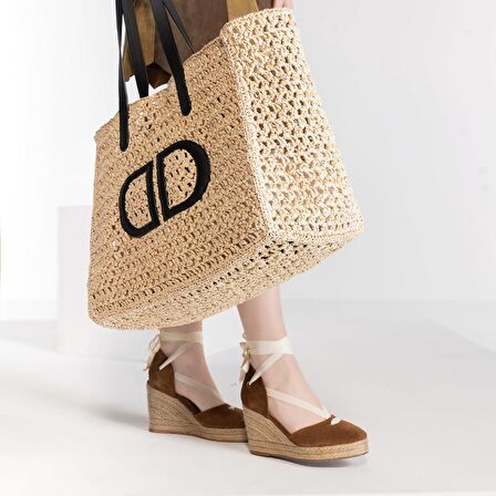 Bucky Taba Kadın Dolgu Topuk Süet Espadril