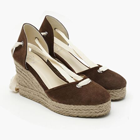 Bucky Taba Kadın Dolgu Topuk Süet Espadril