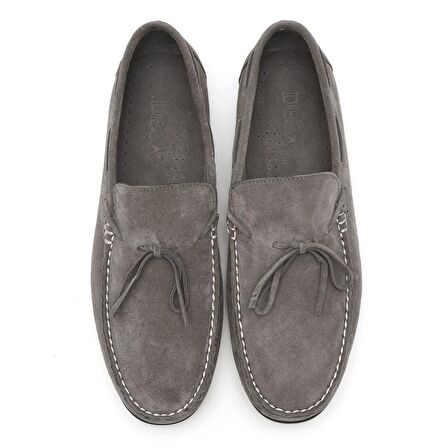 Daron Gri Erkek Süet Loafer