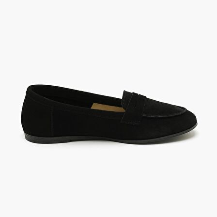 Sage Siyah Kadın Süet Deri Loafer