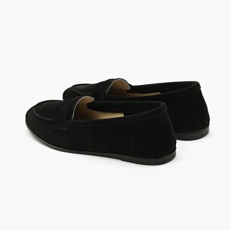 Sage Siyah Kadın Süet Deri Loafer