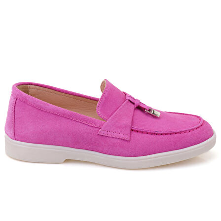 Jaida Pembe Kadın Deri Loafer
