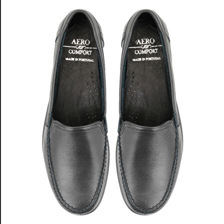 Grazzia Siyah Kadın Aerocomfort Günlük Deri Ayakkabı