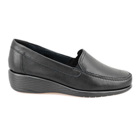 Grazzia Siyah Kadın Aerocomfort Günlük Deri Ayakkabı