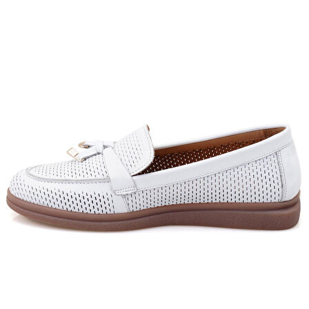 Breana Beyaz Kadın Günlük Deri Ayakkabı