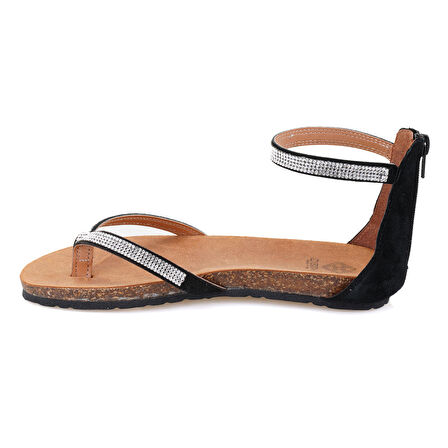 Gina Siyah Kadın Sandalet