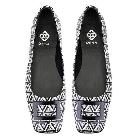 Maggie Siyah Kadın Monogram Babet