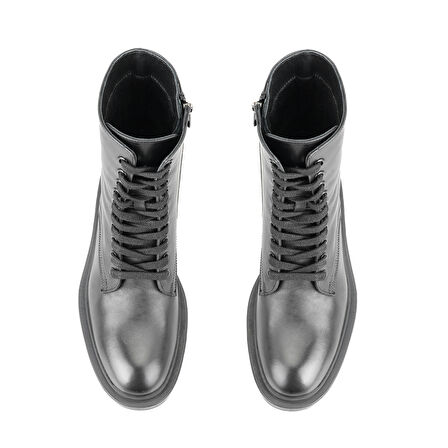 Juan Siyah Kadın Fermuarlı Deri Bot