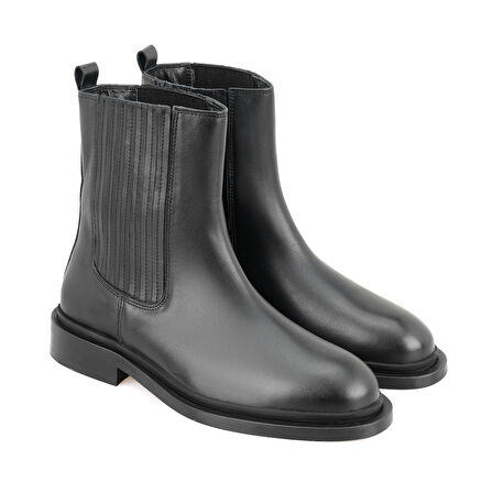 Luana Siyah Kadın Deri Bot