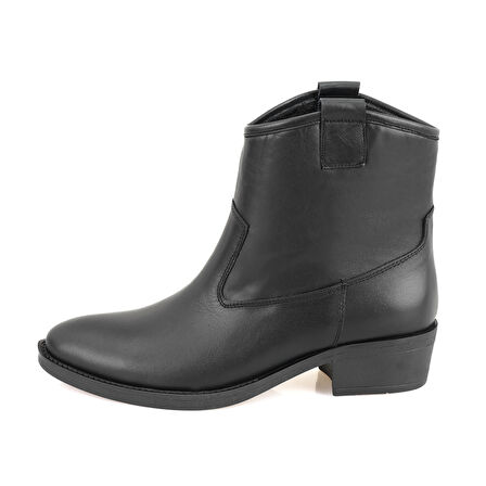 Vaveyla Siyah Kadın Deri Bot