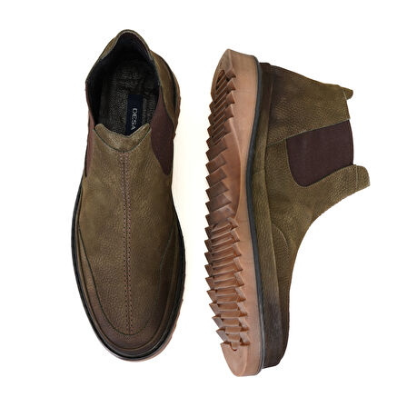 Hope Yeşil Erkek Lastikli Nubuk Deri Bot