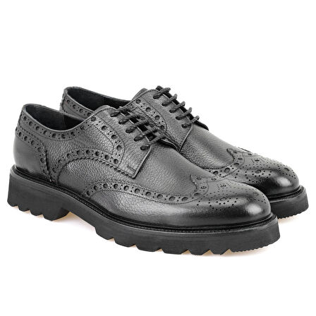 Casey Siyah Erkek Deri Klasik Ayakkabı