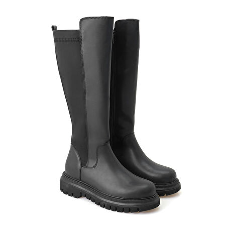 Zeljko Siyah Kadın Fermuarlı Çizme