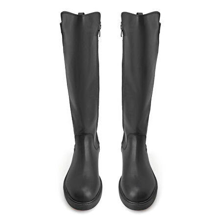 Zac Siyah Kadın Fermuarlı Çizme