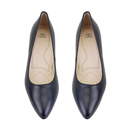 Celine Lacivert Kadın Topuklu Deri Aerocomfort Klasik Ayakkabı