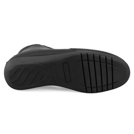 Jalyn Siyah Kadın Aerocomfort Fermuarlı Deri Bot