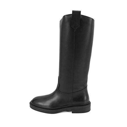 Loar Siyah Kadın Deri Çizme
