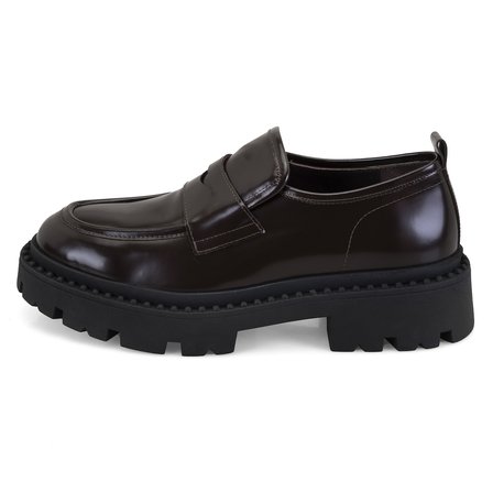 Nayeli Kahve Deri Loafer