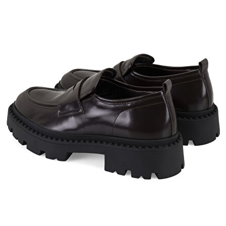 Nayeli Kahve Deri Loafer