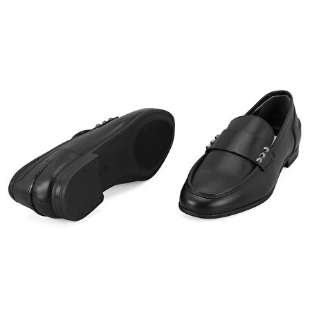 Tierra Siyah Kadın Deri Loafer