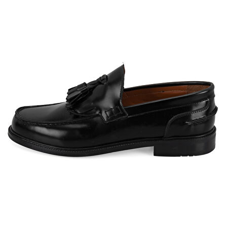 Jimmy Siyah Erkek Deri Loafer