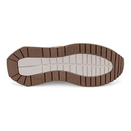 Kadın Bej Süet Deri Spor Ayakkabı