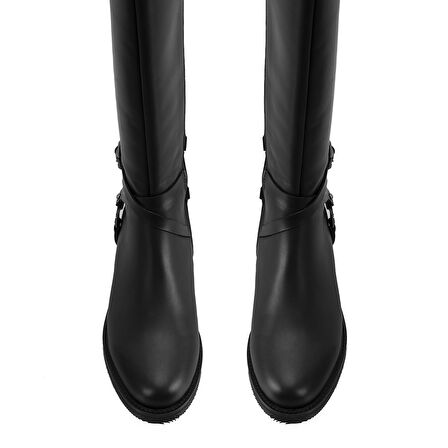 Zaria Siyah Kadın Deri Çizme