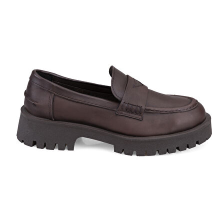 Kadın Kahve Deri Günlük Ayakkabı