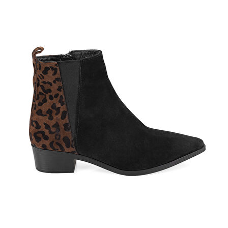 Mena Siyah Kadın Deri Bot